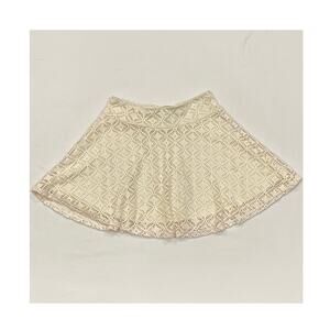 Women's Lily White Crochet Lace Skirt Juniors Size Medium Ivory